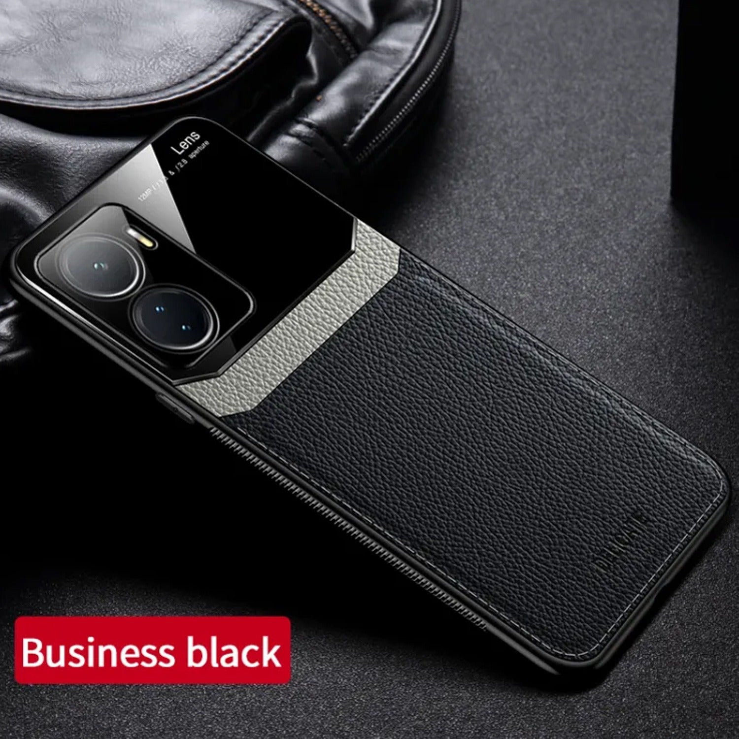 [FREE SHIPPING] LUXURY SLIM LEATHER CASE LENS SHOCKPROOF BACKCOVER FOR VIVO Y16
