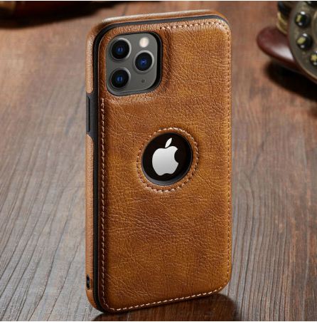 [ FREE SHIPPING] Leather Logo Cut Back Case for Apple iPhone 13 Pro
