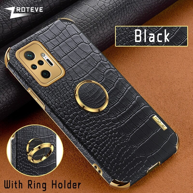 [ FREE SHIPPING] Crocodile Pattern Leather Case For Xiaomi Redmi Note 10 Pro