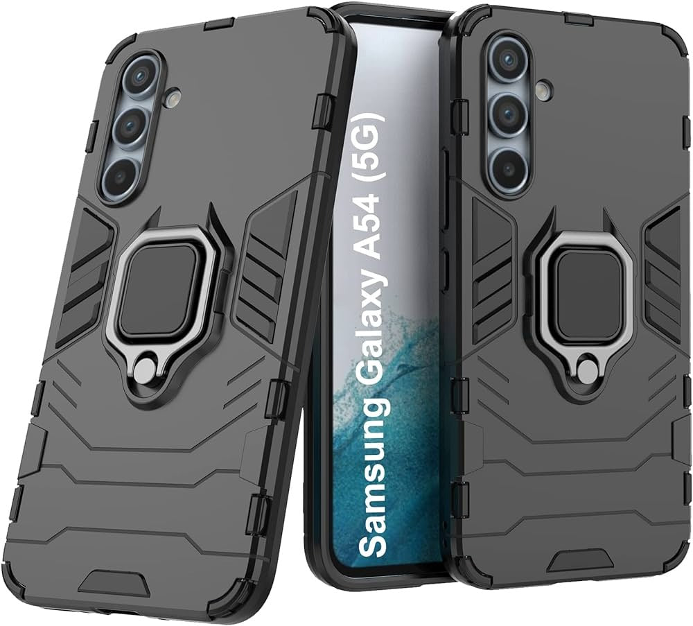 [FREE SHIPPING} ARMOR SHOCKPROOF RING MOBILE COVER SAMSUNG NOTE 20 ULTRA BLACK