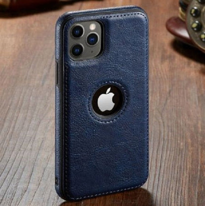 [ FREE SHIPPING] Leather Logo Cut Back Case for Apple iPhone 13 Pro