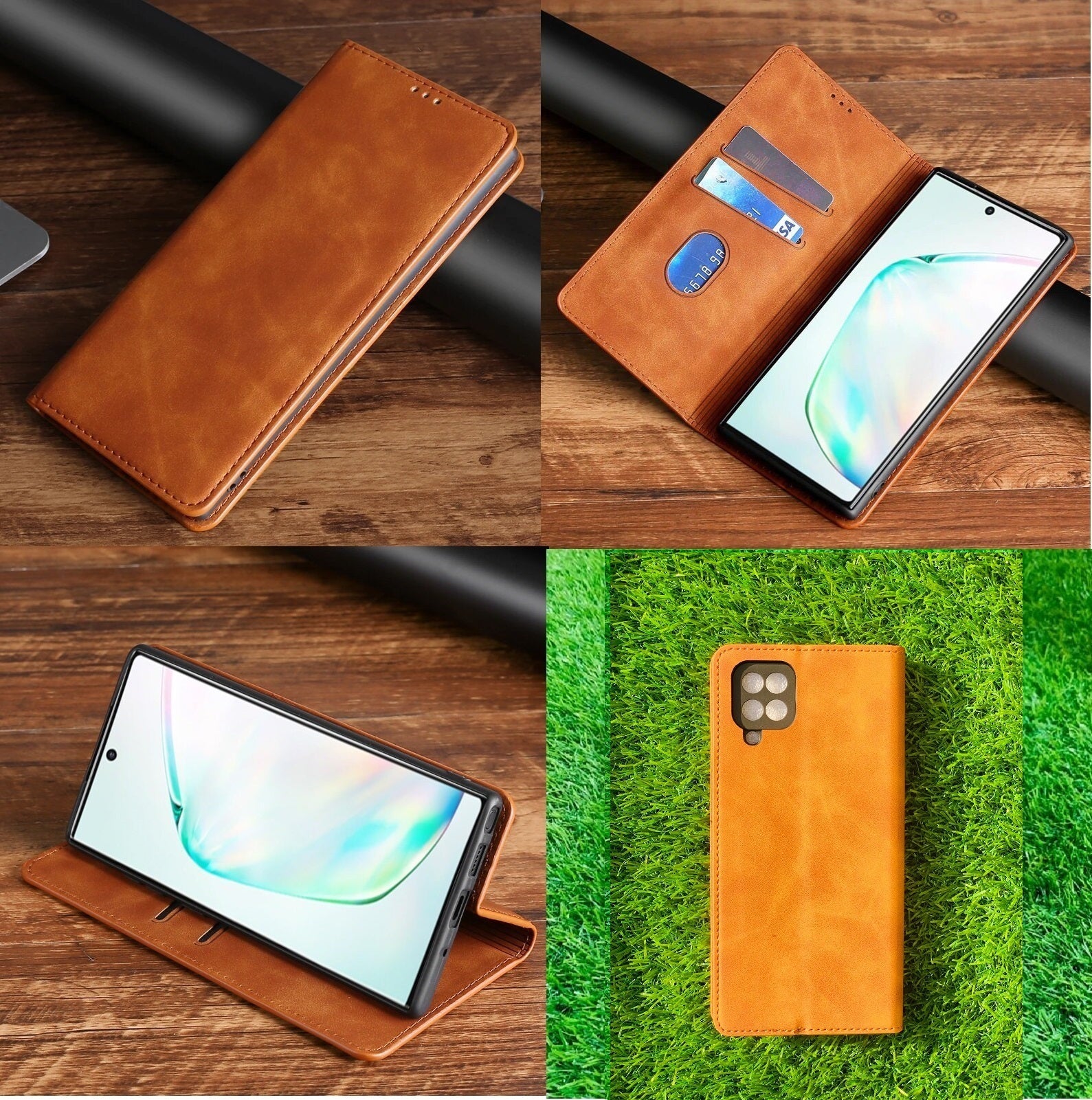 Retro Leather flip  Case For Samsung A12