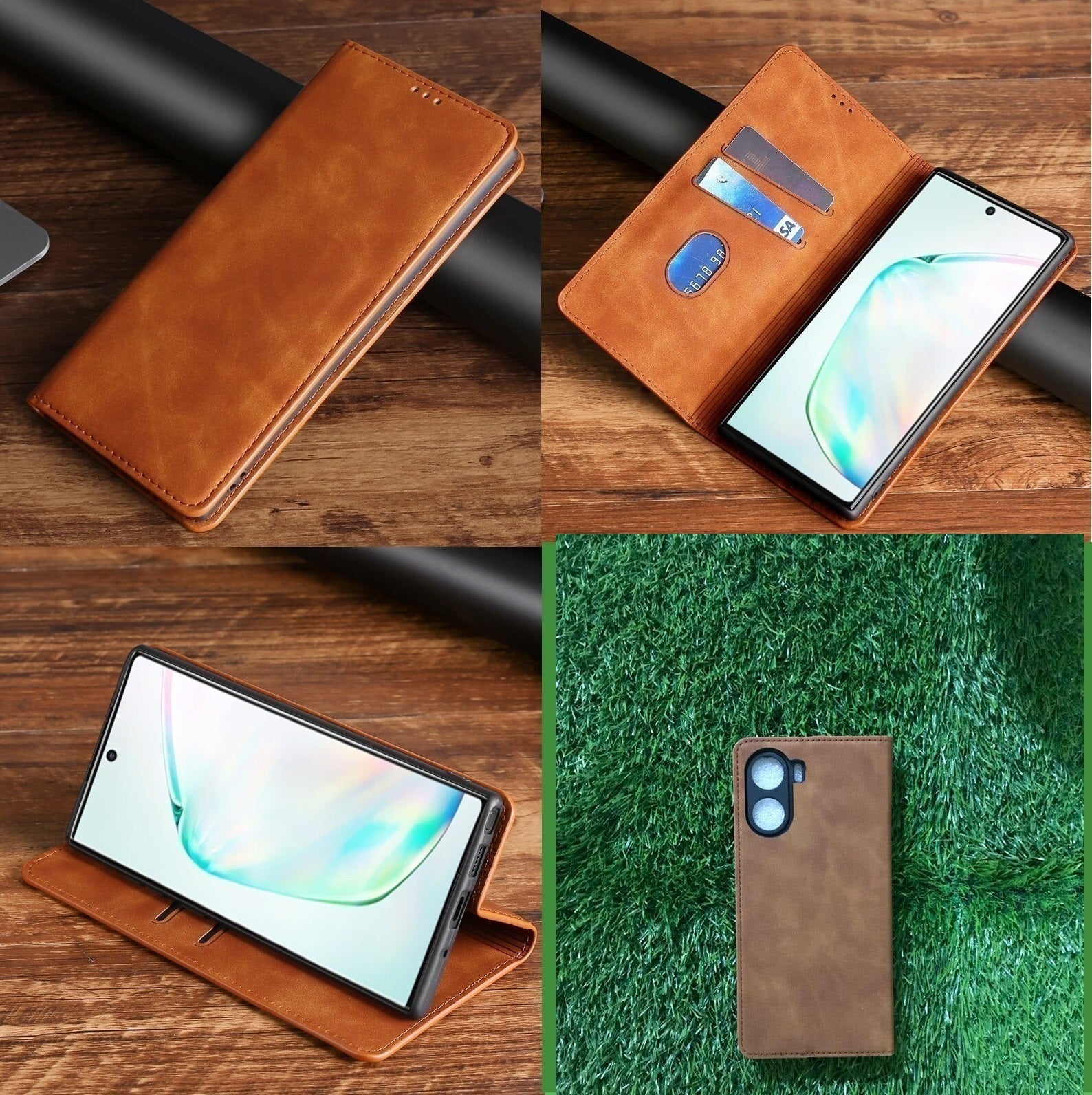 [FREE SHIPPING] LUXURY RETRO STAND FLIP LEATHER CASE FOR VIVO Y16