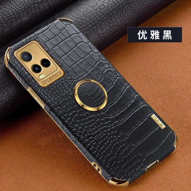 [ FREE SHIPPING] Crocodile Pattern Leather Case For Vivo Y21