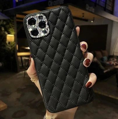 [ FREE SHIPPING] Diamond Camera Lens hard leather Phone Case For Iphone 11 Pro Max