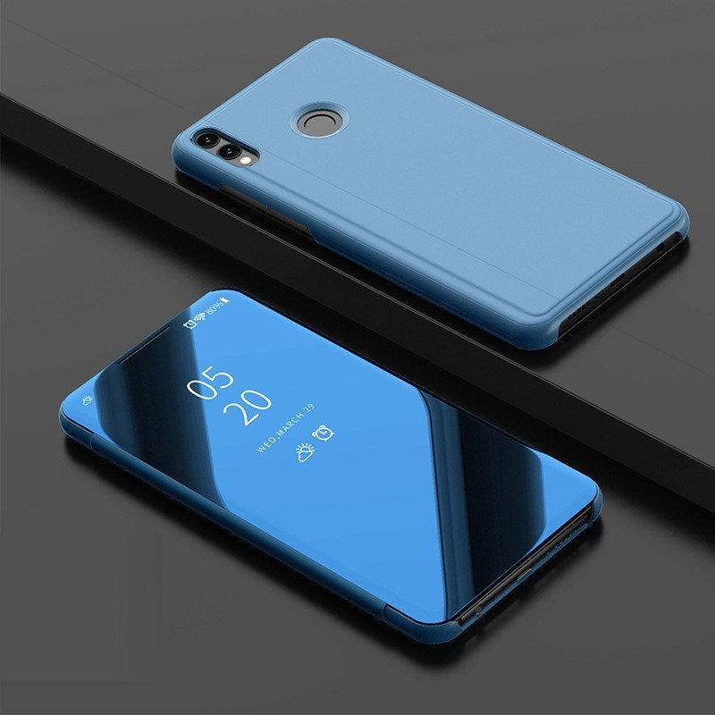 [FREE SHIPPING] Mirror Flip Sensor Case For Huawei Y9 2019 - Blue