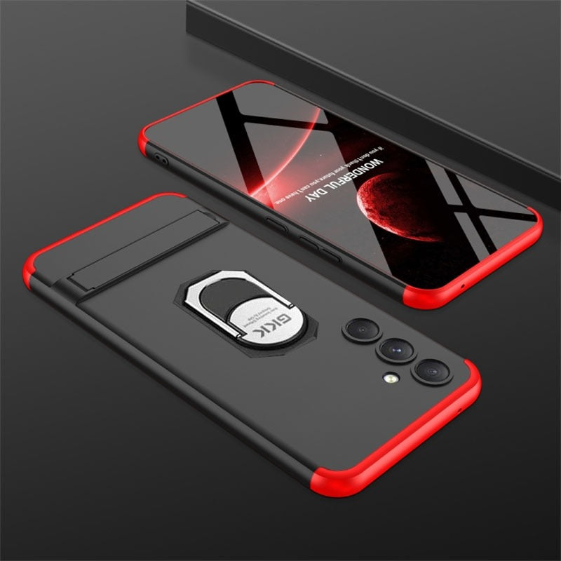 [ FREE SHIPPING] SAMSUNG A54 - GKK ORIGINAL SHOCK PROOF FULL PROTECTION COVER 360 CASE (WITH RING HOLDER) - RED & BLACK