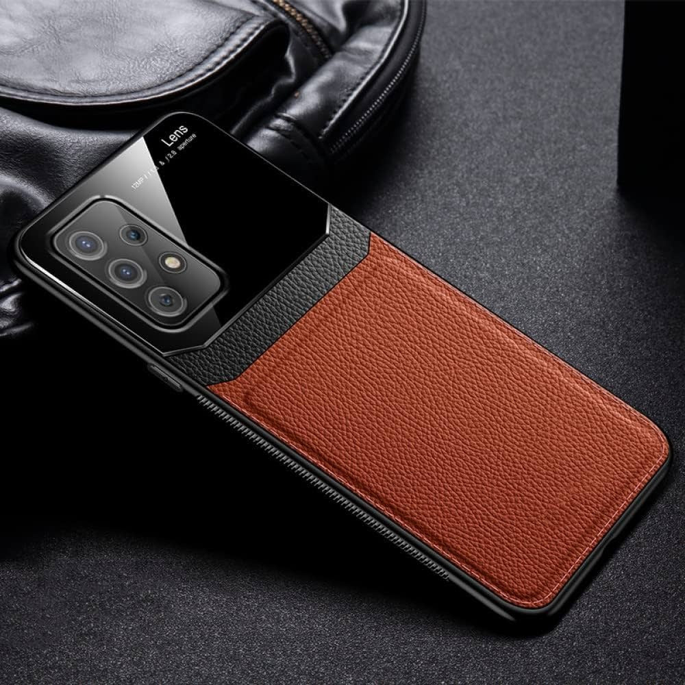 [ FREE SHIPPING]  Luxury Slim Leather Case Lens Shockproof BackCover for Samsung A52