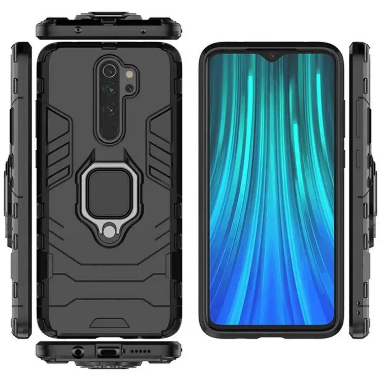 [FREE SHIPPING] ARMOR SHOCKPROOF FULL PROTECTION CASE WITH RING HOLDER FOR OPPO A9 2020 - BLACK