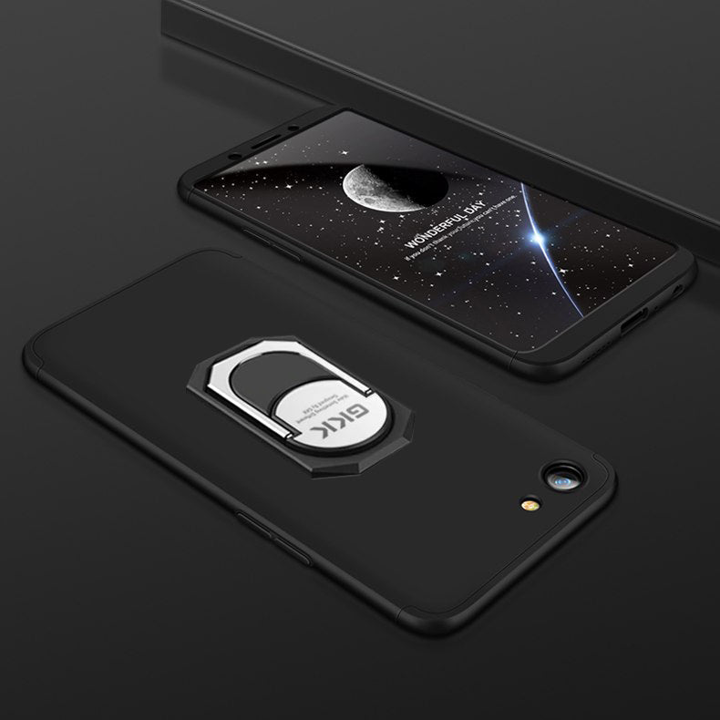 [FREE SHIPPING] Gkk 3in1 Full Protection Case With Ring Holder For Oppo A83 - Black
