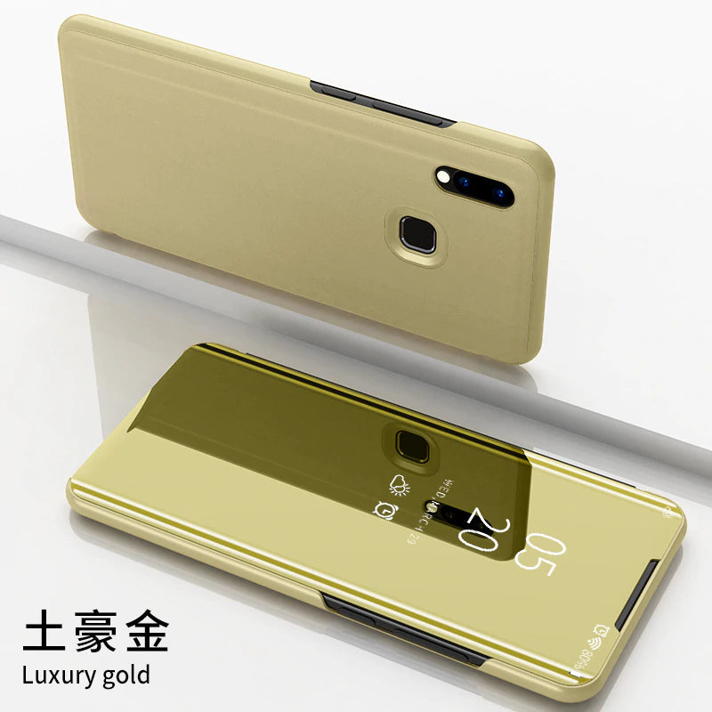 [FREE SHIPPING] Mirror Flip Sensor Case For Vivo Y91/Y93/Y95 - Gold